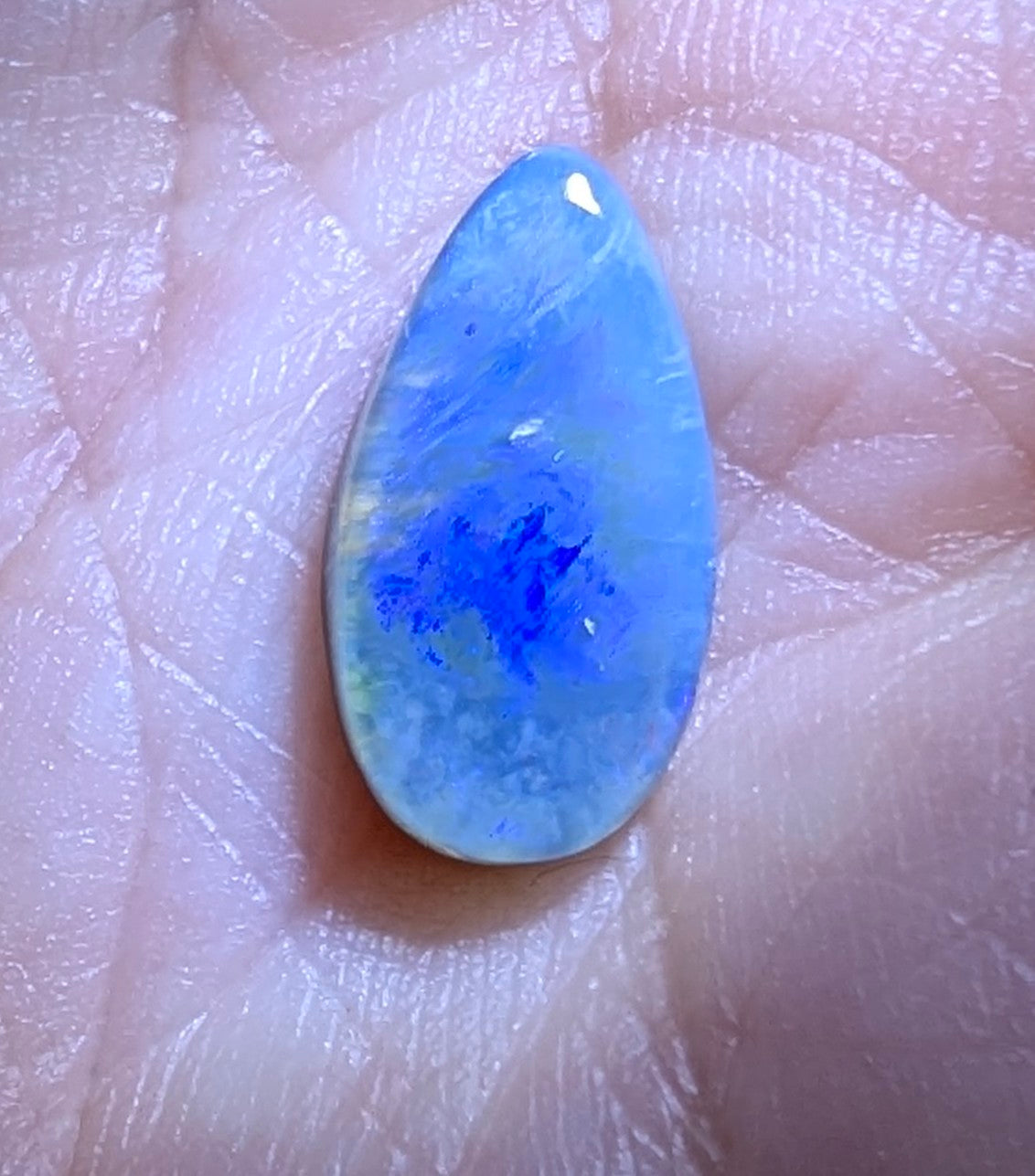 Opal - dark freeform teardrop