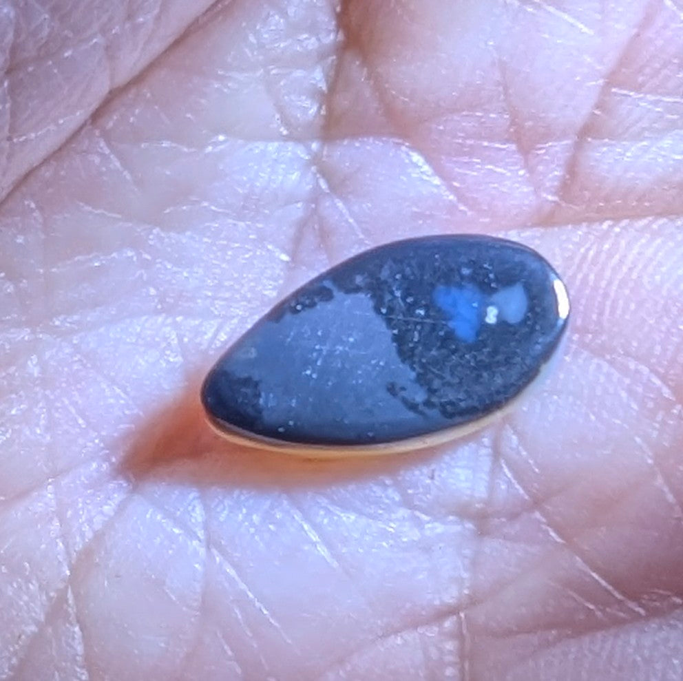 Opal - dark freeform teardrop