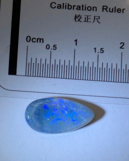 Opal - dark freeform teardrop